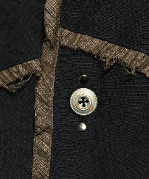 ANTHEMA（アンセムエー）ANTHEMA (アンセムエー) WOOL RAYON TROPICAL EMBROIDERY JACKET ブラック サイズ:Lの古着・服飾アイテム