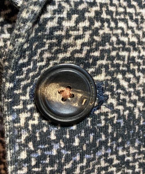 CIRCOLO 1901（チルコロ1901）Circolo 1901 (チルコロ1901) ウインドペン プリント ジャージー ジャケット ネイビー×ベージュ サイズ:48の古着・服飾アイテム