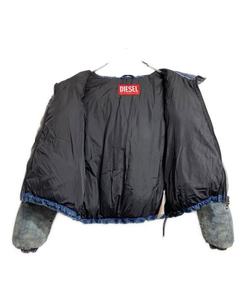 DIESEL（ディーゼル）DIESEL (ディーゼル) W-AVESデニムダウンジャケット インディゴ サイズ:36の古着・服飾アイテム