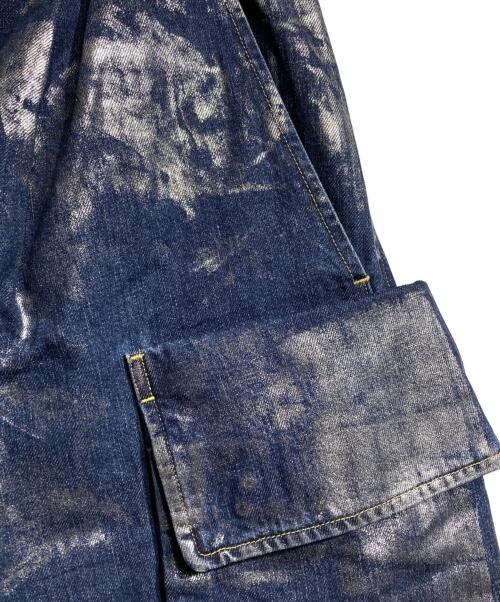 CLESSTE（クレスト）CLESSTE (クレスト) SILVER PRINT VINTAGE WASH SELVEDGE DENIM CITY MILITARY HALF PANTS/ハーフパンツ インディゴ サイズ:Fの古着・服飾アイテム