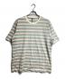 AURALEE（オーラリー）の古着「GRADIENT STRIPE JERSEY TEE/グラデーションストライプ（ボーダー）ジャージTシャツ」｜ブラウン×ブルー