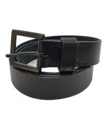 Yohji Yamamoto pour homme（ヨウジヤマモト プールオム）の古着「MAT SOFT OIL 30MM PLAIN BELT」｜ブラック