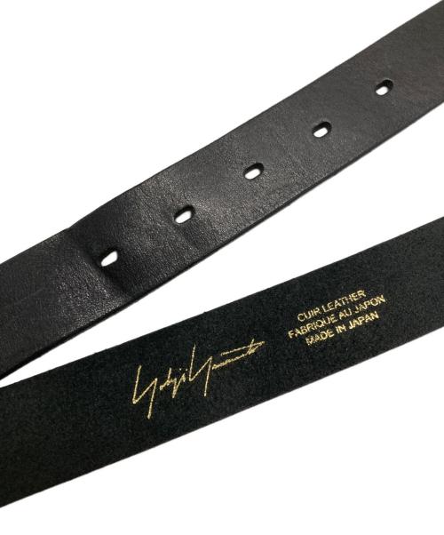 Yohji Yamamoto pour homme（ヨウジヤマモト プールオム）Yohji Yamamoto pour homme (ヨウジヤマモト プールオム) MAT SOFT OIL 30MM PLAIN BELT ブラックの古着・服飾アイテム