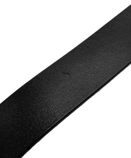 Yohji Yamamoto pour homme（ヨウジヤマモト プールオム）Yohji Yamamoto pour homme (ヨウジヤマモト プールオム) MAT SOFT OIL 30MM PLAIN BELT ブラックの古着・服飾アイテム