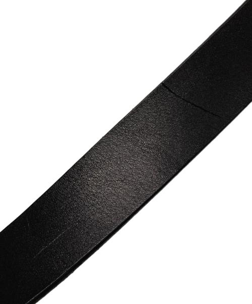 Yohji Yamamoto pour homme（ヨウジヤマモト プールオム）Yohji Yamamoto pour homme (ヨウジヤマモト プールオム) MAT SOFT OIL 30MM PLAIN BELT ブラックの古着・服飾アイテム