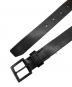 Yohji Yamamoto pour homme (ヨウジヤマモト プールオム) MAT SOFT OIL 30MM PLAIN BELT ブラック：14000円