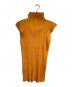 PLEATS PLEASE（プリーツプリーズ）の古着「ボトルネックノースリーブプリーツカットソー/Sleeveless pleated mock neck top」｜オレンジ