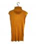 PLEATS PLEASE (プリーツプリーズ) ボトルネックノースリーブプリーツカットソー/Sleeveless pleated mock neck top オレンジ サイズ:F：18000円