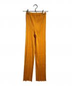 PLEATS PLEASEプリーツプリーズ）の古着「プリーツパンツ/Pleated pants」｜オレンジ