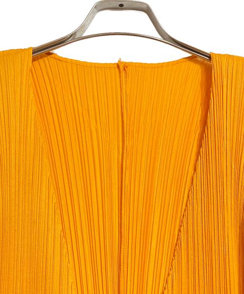 PLEATS PLEASE（プリーツプリーズ）PLEATS PLEASE (プリーツプリーズ) プリーツカーディガン / Pleated Cardigan オレンジ サイズ:４の古着・服飾アイテム