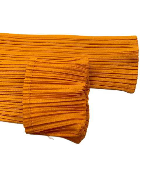 PLEATS PLEASE（プリーツプリーズ）PLEATS PLEASE (プリーツプリーズ) プリーツカーディガン / Pleated Cardigan オレンジ サイズ:４の古着・服飾アイテム