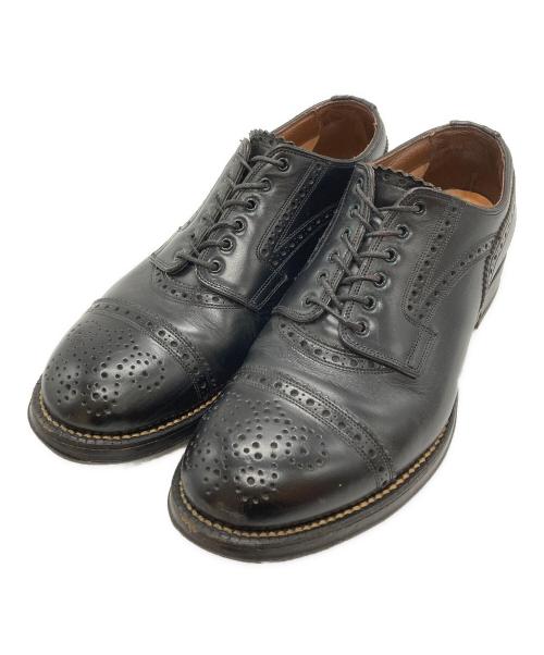 foot the coacher（フットザコーチャー）foot the coacher (フットザコーチャー) メダリオンシューズ ブラック サイズ:8・1/2の古着・服飾アイテム