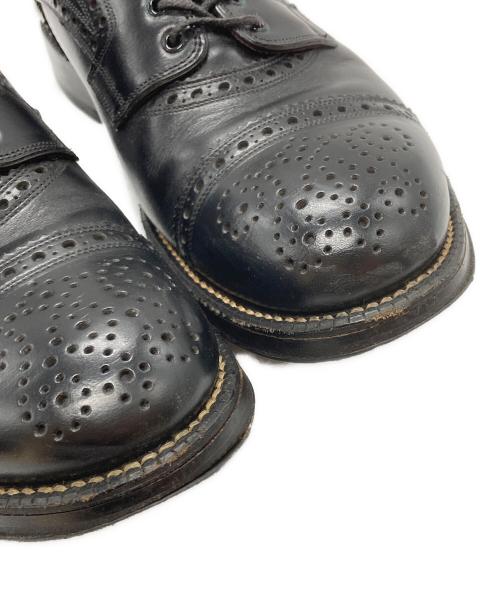 foot the coacher（フットザコーチャー）foot the coacher (フットザコーチャー) メダリオンシューズ ブラック サイズ:8・1/2の古着・服飾アイテム