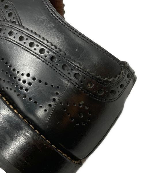 foot the coacher（フットザコーチャー）foot the coacher (フットザコーチャー) メダリオンシューズ ブラック サイズ:8・1/2の古着・服飾アイテム