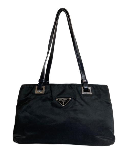 PRADA（プラダ）PRADA (プラダ) ナイロンハンドバッグ ブラックの古着・服飾アイテム