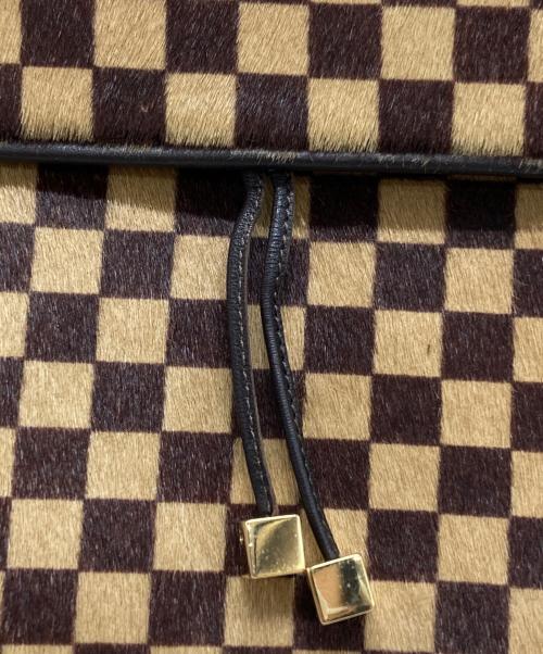 LOUIS VUITTON（ルイ ヴィトン）LOUIS VUITTON (ルイ ヴィトン) ハラコハンドバッグ/ダミエソバージュ ブラウンの古着・服飾アイテム