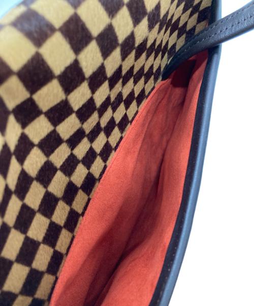 LOUIS VUITTON（ルイ ヴィトン）LOUIS VUITTON (ルイ ヴィトン) ハラコハンドバッグ/ダミエソバージュ ブラウンの古着・服飾アイテム