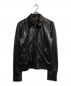 DOLCE & GABBANAドルチェ＆ガッバーナ）の古着「レザーブルゾン」｜ブラック