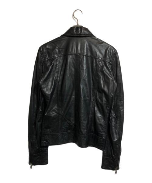 DOLCE & GABBANA（ドルチェ＆ガッバーナ）DOLCE & GABBANA (ドルチェ＆ガッバーナ) レザーブルゾン ブラック サイズ:46の古着・服飾アイテム