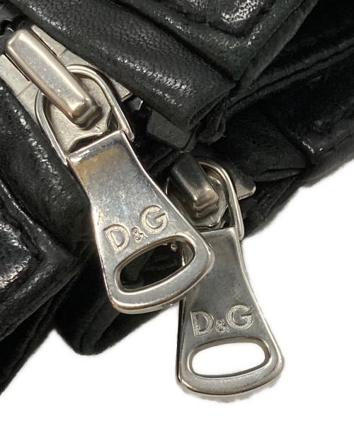 DOLCE & GABBANA（ドルチェ＆ガッバーナ）DOLCE & GABBANA (ドルチェ＆ガッバーナ) レザーブルゾン ブラック サイズ:46の古着・服飾アイテム