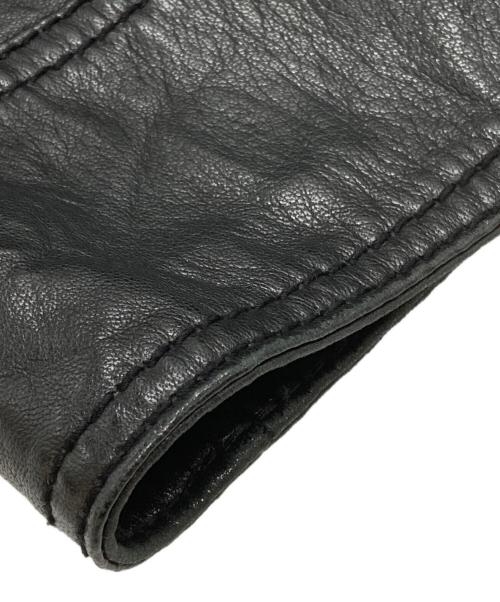 DOLCE & GABBANA（ドルチェ＆ガッバーナ）DOLCE & GABBANA (ドルチェ＆ガッバーナ) レザーブルゾン ブラック サイズ:46の古着・服飾アイテム