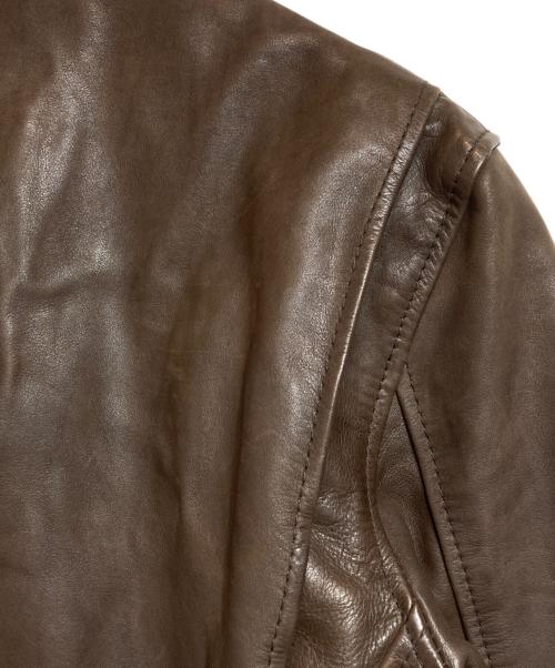 Schott（ショット）Schott (ショット) カウレザーシングルライダースジャケット ブラウン サイズ:Ｍの古着・服飾アイテム