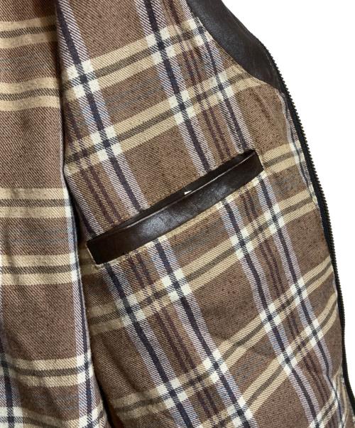 Schott（ショット）Schott (ショット) カウレザーシングルライダースジャケット ブラウン サイズ:Ｍの古着・服飾アイテム