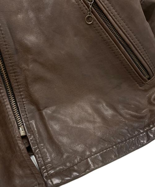 Schott（ショット）Schott (ショット) カウレザーシングルライダースジャケット ブラウン サイズ:Ｍの古着・服飾アイテム
