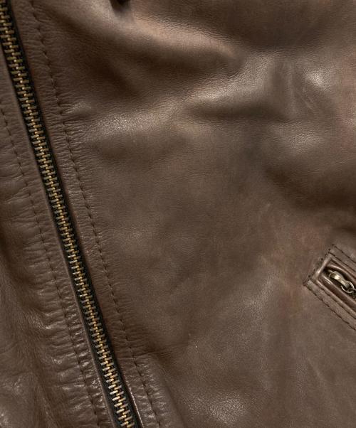 Schott（ショット）Schott (ショット) カウレザーシングルライダースジャケット ブラウン サイズ:Ｍの古着・服飾アイテム