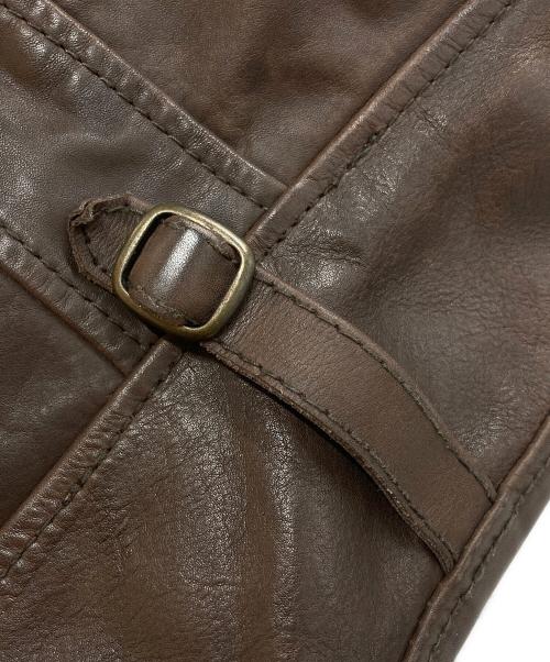 Schott（ショット）Schott (ショット) カウレザーシングルライダースジャケット ブラウン サイズ:Ｍの古着・服飾アイテム