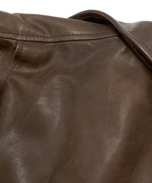 Schott（ショット）Schott (ショット) カウレザーシングルライダースジャケット ブラウン サイズ:Ｍの古着・服飾アイテム