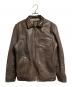 Schott（ショット）の古着「カウレザーシングルライダースジャケット」｜ブラウン