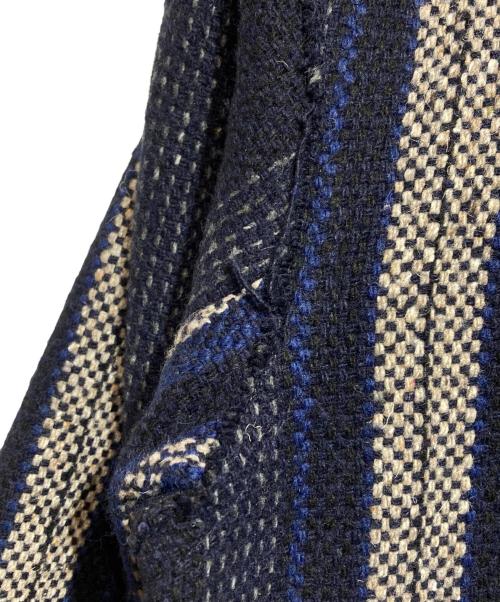 ISABEL ETOILE（イザベルマランエトワール）ISABEL ETOILE (イザベルマランエトワール) ストライプロングコート ネイビー サイズ:34の古着・服飾アイテム