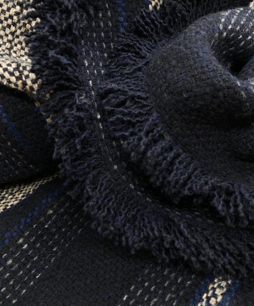 ISABEL ETOILE（イザベルマランエトワール）ISABEL ETOILE (イザベルマランエトワール) ストライプロングコート ネイビー サイズ:34の古着・服飾アイテム