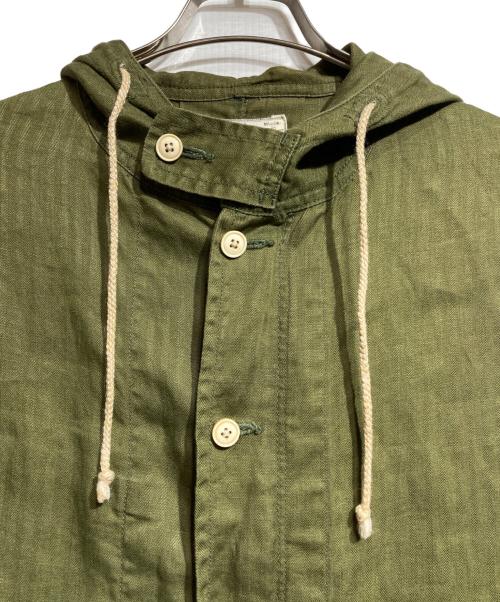 Porter Classic（ポータークラシック）Porter Classic (ポータークラシック) ハンドステッチリネンモッズコート/Hand Stitch Linen Coat  オリーブ サイズ:XSの古着・服飾アイテム