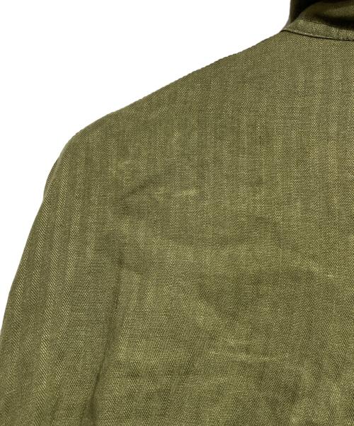 Porter Classic（ポータークラシック）Porter Classic (ポータークラシック) ハンドステッチリネンモッズコート/Hand Stitch Linen Coat  オリーブ サイズ:XSの古着・服飾アイテム