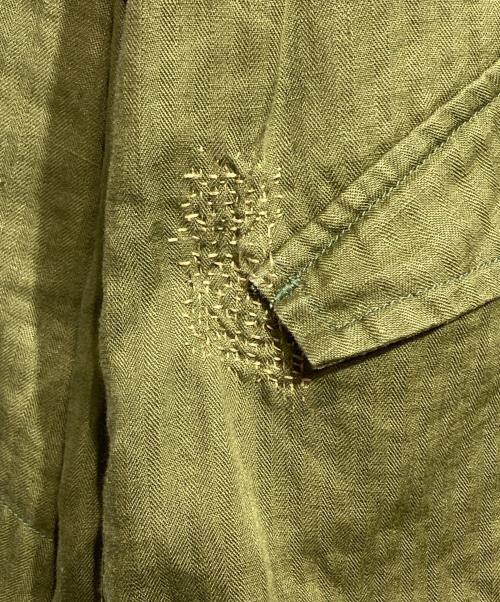 Porter Classic（ポータークラシック）Porter Classic (ポータークラシック) ハンドステッチリネンモッズコート/Hand Stitch Linen Coat  オリーブ サイズ:XSの古着・服飾アイテム