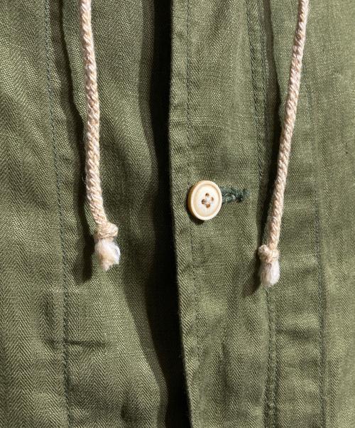 Porter Classic（ポータークラシック）Porter Classic (ポータークラシック) ハンドステッチリネンモッズコート/Hand Stitch Linen Coat  オリーブ サイズ:XSの古着・服飾アイテム