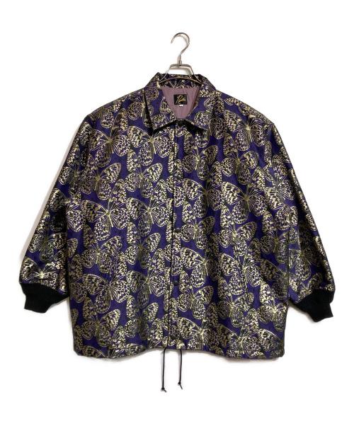 Needles（ニードルズ）Needles (ニードルズ) Coach Jacket/PE Gold Papillon Jq. パープル サイズ:Ｌの古着・服飾アイテム
