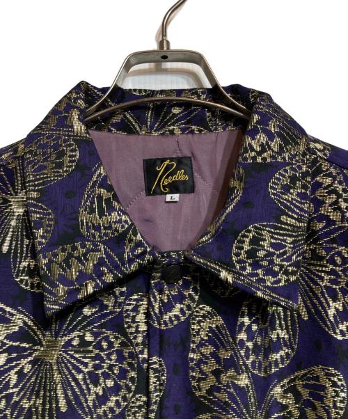 Needles（ニードルズ）Needles (ニードルズ) Coach Jacket/PE Gold Papillon Jq. パープル サイズ:Ｌの古着・服飾アイテム