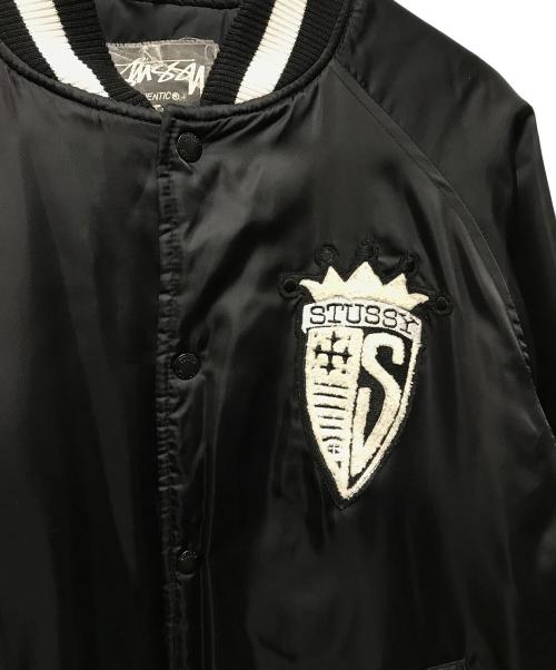 stussy（ステューシー）stussy (ステューシー) スタジャン ブラック サイズ:Mの古着・服飾アイテム
