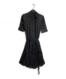 SATORU TANAKA（サトル タナカ）の古着「pleated dress/プリーツワンピース」｜ブラック