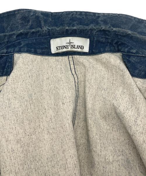 STONE ISLAND（ストーンアイランド）STONE ISLAND (ストーンアイランド) Panama Placcato Dyed Jacket インディゴ サイズ:Sの古着・服飾アイテム