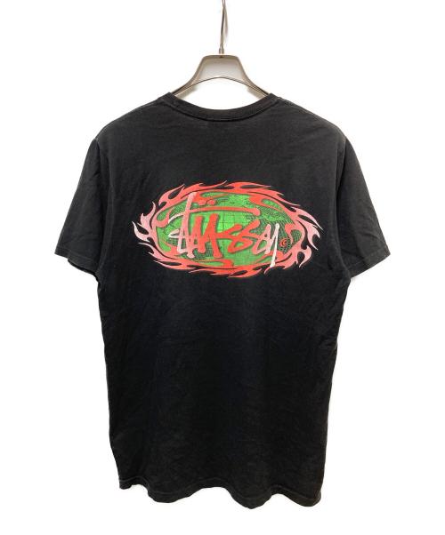 stussy（ステューシー）stussy (ステューシー) バーニングTee ブラック サイズ:	SIZE Mの古着・服飾アイテム
