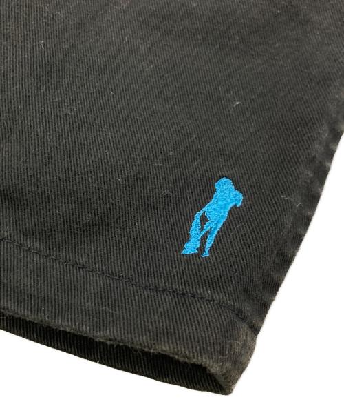 Hysteric Glamour（ヒステリックグラマー）Hysteric Glamour (ヒステリックグラマー) TIMES刺繍 ツータックチノショーツ ブラック サイズ:	SIZE Mの古着・服飾アイテム