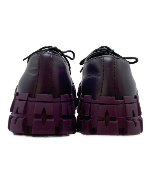PRADA（プラダ）PRADA (プラダ) ブラッシュドレザーダービーシューズ パープル サイズ:6・1/2の古着・服飾アイテム