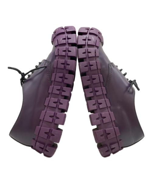 PRADA（プラダ）PRADA (プラダ) ブラッシュドレザーダービーシューズ パープル サイズ:6・1/2の古着・服飾アイテム