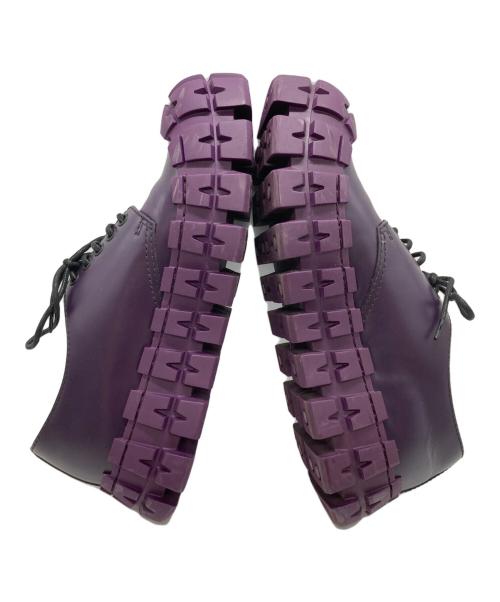 PRADA（プラダ）PRADA (プラダ) ブラッシュドレザーダービーシューズ パープル サイズ:6・1/2の古着・服飾アイテム