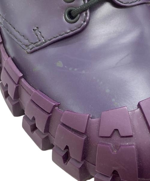 PRADA（プラダ）PRADA (プラダ) ブラッシュドレザーダービーシューズ パープル サイズ:6・1/2の古着・服飾アイテム