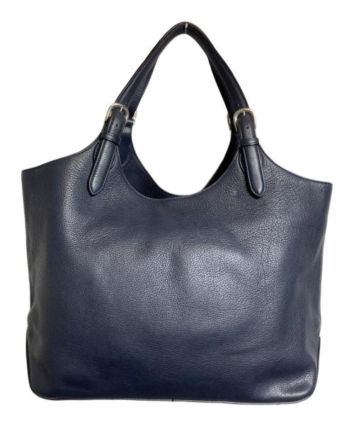 FARO（ファーロ）FARO (ファーロ) レザートートバッグ ブルーの古着・服飾アイテム